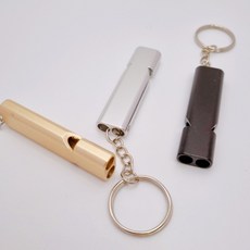 가벼운 휴대용 알루미늄 호루라기 열쇠고리 호신용 야영 생존용품 EDC, 호루라기 블랙, 1개