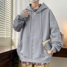 슈썸 남성 베이직 캐주얼 루즈핏 후드집업 자켓 IS-JK04