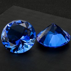크리스탈 다이아몬드 모양의 문진 장식 컷 유리 보석 결혼식 사무실 책상 생일 선물 10, 8) blue - 50mm, 없음, 없음