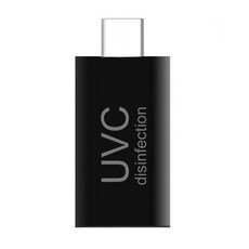방역 UV 살균기 미니 휴대용 UVC 살균 램프 5v Type-C/조명 포트 LED 조명 살균기 소독 99.9%, 01 Black_02 Iphone