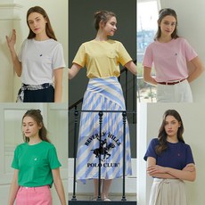 [KT알파쇼핑]비버리힐즈폴로클럽 여성 데일리 코튼 반팔 티셔츠 5종