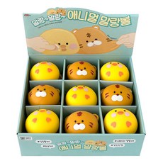  [18개 30%] 일정문구 애니멀말랑볼 만득이 쫀득 스퀴시 스트레스해소 동물 귀여운 인형 호랑이 오리 캐릭터 피젯토이 키덜트 kc인증 말랑이 말랑말랑 소프트볼 만득이인형, 2500애니멀말랑볼_1박스, 1개 