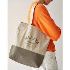 헤지스ACC 20FW 아이보리 가죽배색 린넨혼방 에코백 HJBA0F907IV