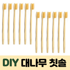 DIY 내가 만드는 대나무 칫솔(12P) 부드러운 대안 칫솔 세트 라이프를 위한 첫걸음