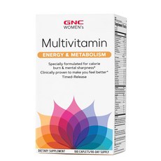 GNC 우먼스 멀티비타민 에너지 메타볼리즘 180정 (caplets) GNC Womens Multivitamin Energy & Metabolism 180 caplets, 1개