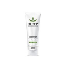 Hempz 헴프즈 LA직배 신선한 코코넛과 수박 영양 허브 바디 워시 8.5 Oz. 센티 드 샤워 젤 안티 에이징 세럼이 포함 된 목욕 비누 젊음 피부용 향기 크림 카모마일 비건, 1개