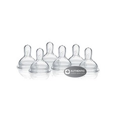 Medela Slow Flow Wide Base 젖꼭지 for 0 4 Months 2 Packs of 3, One Color, One Size