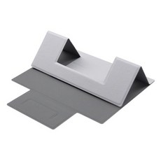 바닥고정노트북거치대효율적인 열 분산 데스크 노트북 홀딩 스탠드 접이식 홀더 중공 조각 디자인, 03 Silver Grey