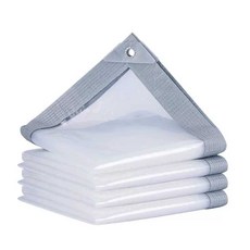 PVC방풍비닐 방수덮개 투명천막 야외커튼 바람막이, 흰색 투명 두꺼운 0mm 3x3m