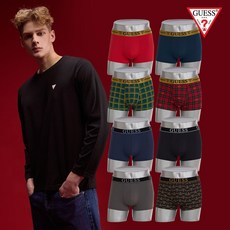 게스언더웨어 게스게스 GUESS 홀리데이 드로즈 8종+ 긴팔티셔츠1종 패키지