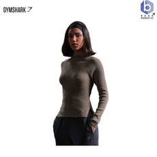  짐샤크 GYMSHARK 여성 퍼스 니트웨어 롱슬리브 요가 필라테스 운동 탑 티셔츠 