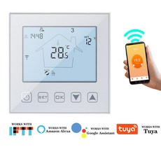 스마트 와이파이 온도 조절기 220V 3A/16A 온도 컨트롤러 온도 조절기 따뜻한 바닥 난방 보일러 온도 조절기 tuya와 함께 작동|스마트 온도 조정 시스템|, 1개, 3A Boiler Valve, 러시아
