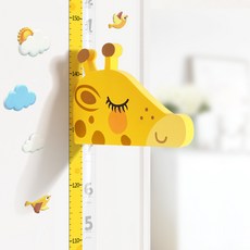 기린 키재기스티커 키 재기 벽 부착 계측기 3d 입체 스티커 가정용 정확한 키 척도 제거, 옵션1