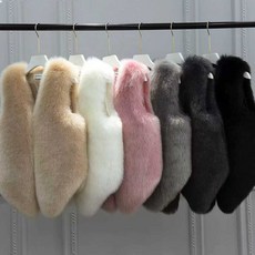 인조 여우털 베스트 조끼 모피 루즈핏 페이크퍼 오버핏 경량 에코퍼 집업
