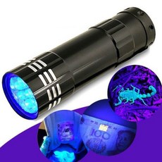 형광 야광 물질 위조 지폐 감별 UV LED 랜턴 후레쉬, 1개 - uv카메라