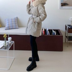 은벨라 여성 오리털벨트패딩