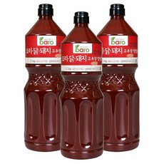 바로소스 오리/닭/돼지 고추장 양념장 2.1kg (3병) 주물럭 삼겹살 불고기 볶음 제육, 1개