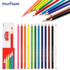 낱색 나무색연필(12자루/1타스)-단색 목색연필 채색 디자인 색칠놀이 유치원 어린이집, 흰색