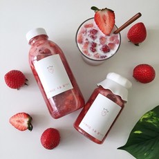 리얼딸기시럽 딸기청 생딸기우유시럽 딸기우유 마켓오늘 기대되는오늘, 550g, 1개