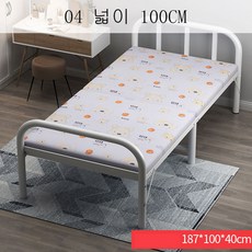  뉴타임즈9 접이식침대 접이식침대 1인 점심시간 사무실 휴대용침대 성인대여방 목판철침대 ST01 A25, 04 넓이 100CM 