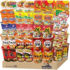 블루존 소컵라면 20종 40개입 세트(너굴2+신2+새우2+오짬2+육발2+짜범2+튀김2+스낵2+유부2+열2+진매2+진순2+안성2+참깨2+삼양2+김도2+도2+맛2+김치2+곰탕2) 상품 이미지