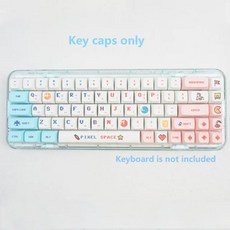 124 키 픽셀 워즈 핑크 키캡 귀여운 XDA 프로파일 PBT 염료 승화 MX 스위치 기계식 키보드, [02] Pack by paper box, 02 Pixel Wars Korean, 01 Pack by plastic bag, 한개옵션2