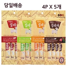 펫더맨 이맛이 설레개 강아지간식 애견간식 짜먹는츄르 4P X 5개, 연어