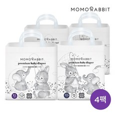 [모모래빗]New 에코프레쉬 팬티기저귀 4팩/밤기저귀 추천, XL(특대형)
