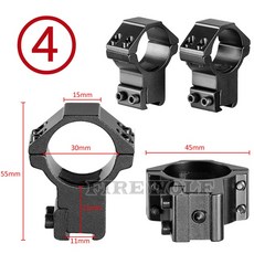스코프마운트 레일마운트 라운트링 라이플 스코프용 마운팅 링 하이 로우 프로파일 사냥 30mm 더브테일, 06 4, 1개