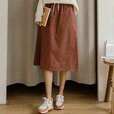 캣츠로맨스 캔스 바스락 포켓 밴딩스커트