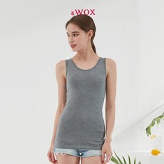 [WOX] 코튼 배쏙티 3단계 보정속옷 - 멜란지차콜(런닝형)