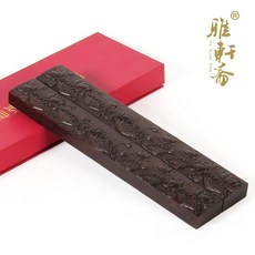 문진 블랙퍼플 박달나무 연꽃 서진 마호가니 조각 실목재질 빅사이즈 필법 문방사보, 기본