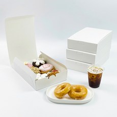 포장대장 원터치 도넛박스 50매 283x192x65mm 무지 화이트 도너츠 포장상자 디저트 베이커리 쿠키박스 원터치박스, 200매, (본품)원터치 도넛박스