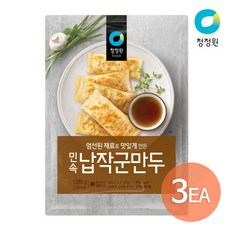 [청정원] 민속납작군만두 1050g x 3개, 상세 설명 참조