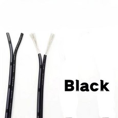 호환 주석 도금 구리 절연 PVC 익스텐션 LED 스트립 케이블 2468 2 핀 전선 AWG 게이지 30 28 26 24 22 20 18/16 5m 10m 20m, [02] Black, [02] 28AWG, [01] 5 Meters, 1개