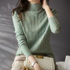라쿤걸 가을겨울 반폴라 여성 골지니트티 CW385