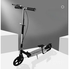 굿즈컴바인 스토어 간편 접이식 페달 킥보드 두발 킥보드 휴대가능, 페달 킥보드 시크블랙(BEST)
