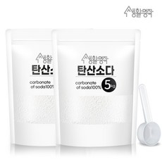 생활명작 탄산소다 5kg+스푼1개 / 가루세제 표백 청소세제 워싱소다, 2개, 5kg