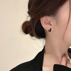 LUMANOKI 여성 은침 하트 귀걸이