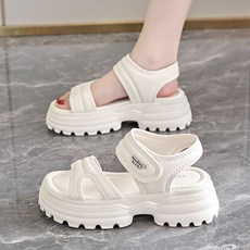 Modern Fashion 여성 발편한 키높이 벨크로 샌들 X88
