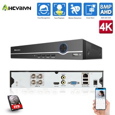 영어 매뉴얼 초고화질 4K 4CH AHD 아날로그 녹화기 H.265+4K 5MP 4CH 6 합성 DVR Wifi TVI CVBS CVI IP NVR 홈 CCTV IPC IP Cam, 없다