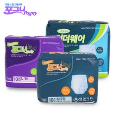 포그니 성인용 언더웨어 팬티기저귀 10매 요실금팬티, 02_언더웨어 팬티기저귀 10매-L 대형, 1개