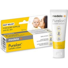 모유 수유 Medela Purelan 라놀린 유두 크림 100% 천연 비건 성분 저자극 크림, 라놀린 니플 크림