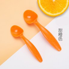 아기 식판 빨판 식 눈금 이산화규소 보조식 그릇 허 리 를 굽 힌 국자 선 샤 인 오렌지 한 쌍 포장, 상세페이지 참조