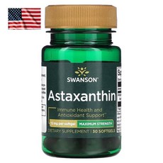 Source Naturals 아스타잔틴 12mg 60정 해조류 추출물 소스네츄럴 이스타잔틴, 1개