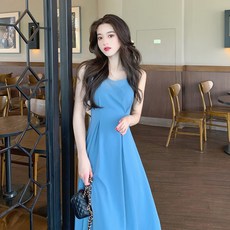 부산금정상점 보헤미안드레스패션 보헤미안드레스실루엣 보헤미안드레스스타일 끈나시 슬립 여성 여름 프렌치시크 언니풍격 빅사이즈