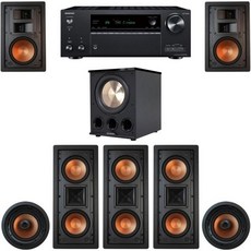Klipsch 7.1 in-Wall System with 3 R-5502W II 2 CDT-5800C R-5650S 1 PL-300 ONKYO-TX-NR7100, Klipsch 7.1 in-Wall System wit
