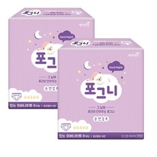 예지미인 포그니 입는 오버나이트 생리대, 6개입, 2팩