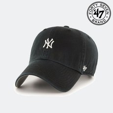 47브랜드 뉴욕양키스 스몰로고 블랙 클린업 볼캡 MLB모자