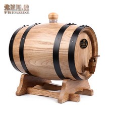 와인오크통 보드카 백 포도주 맥주 술장고 참나무통 와인담는병 2, 3L 통나무 색상-방광 없음 접착제 없음 배럴에